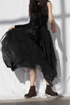 Marc Le Bihan 2590 Collection of Triple Tulle Silk Skirts Handmade in France MLB-2590-HEI Black